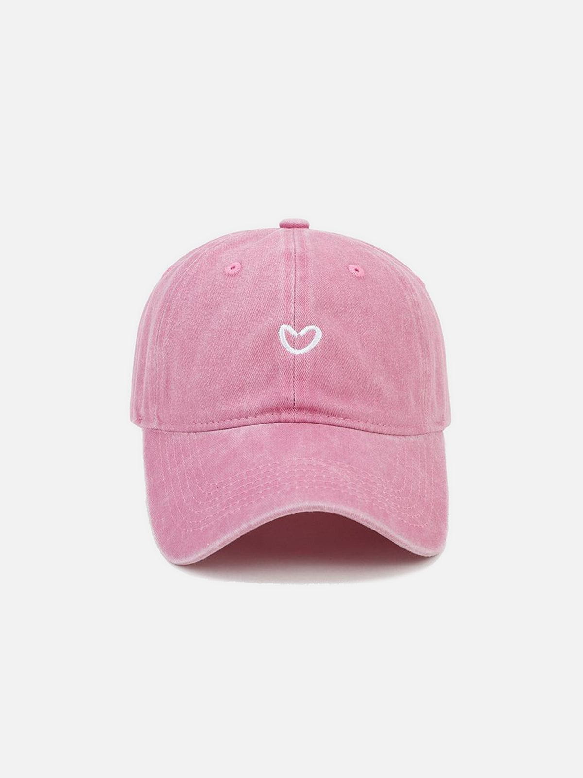 Embroidery Heart Washed Cap