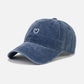 Embroidery Heart Washed Cap