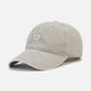 Embroidery Heart Washed Cap