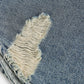 Flower Embroidery Denim Short Sleeve Shirt