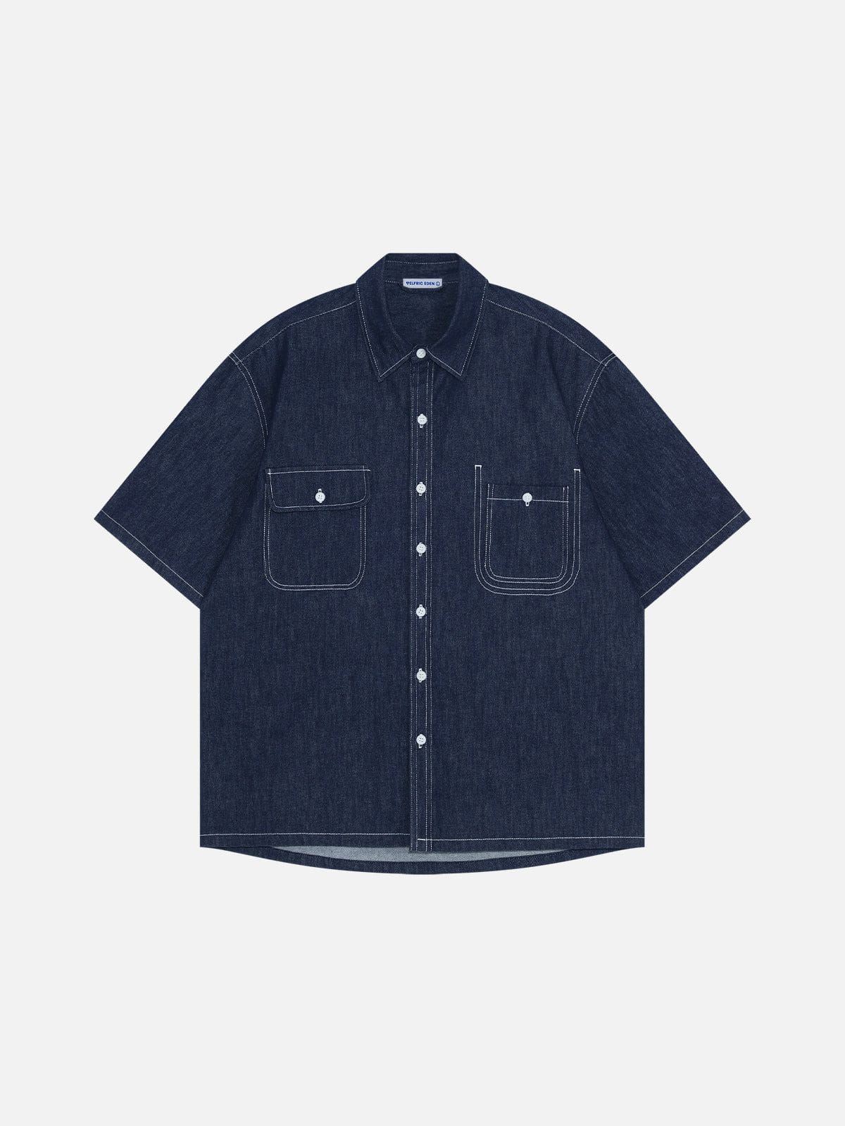 Pocket Denim Short Sleeve Shirt