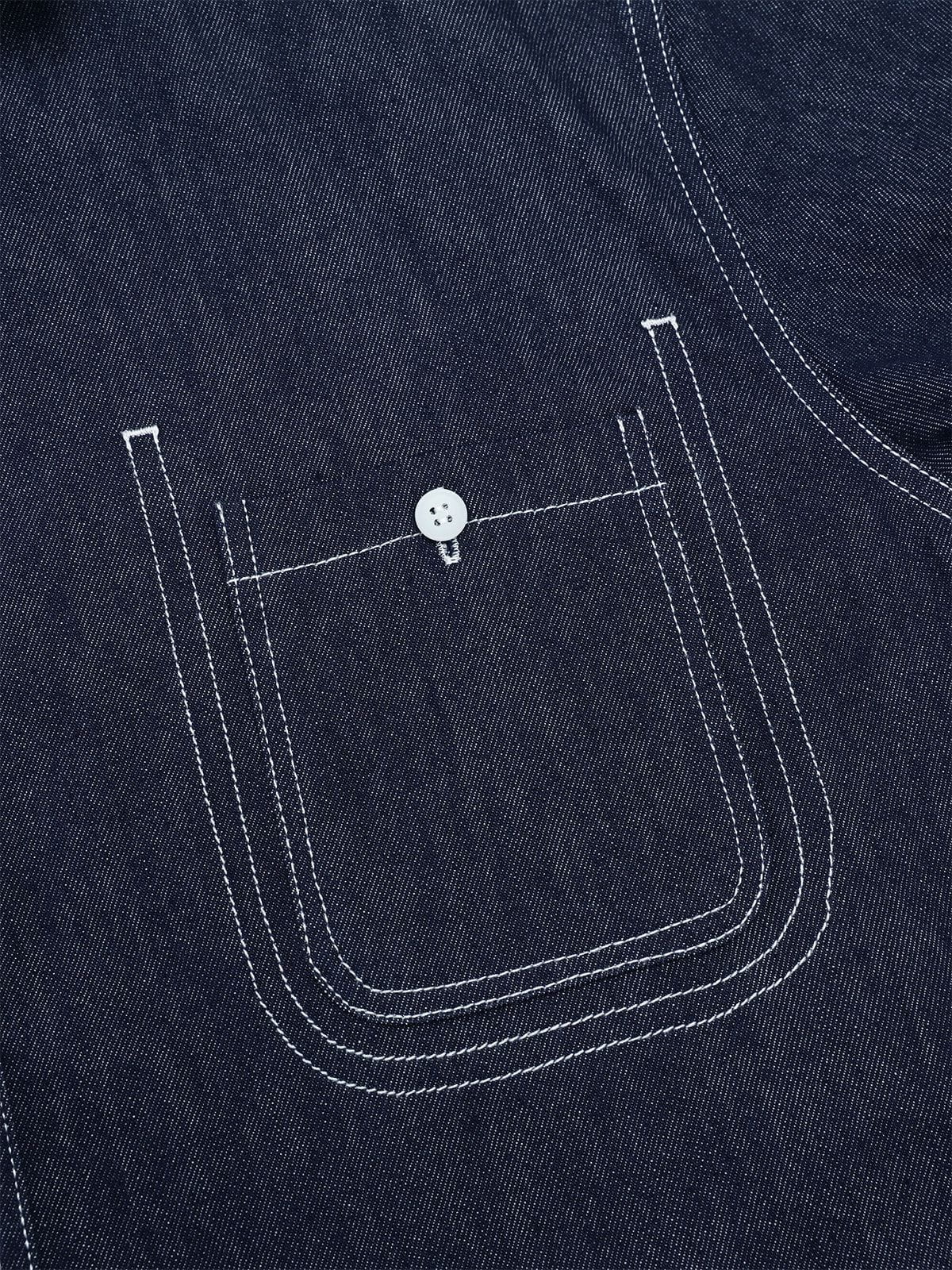 Pocket Denim Short Sleeve Shirt