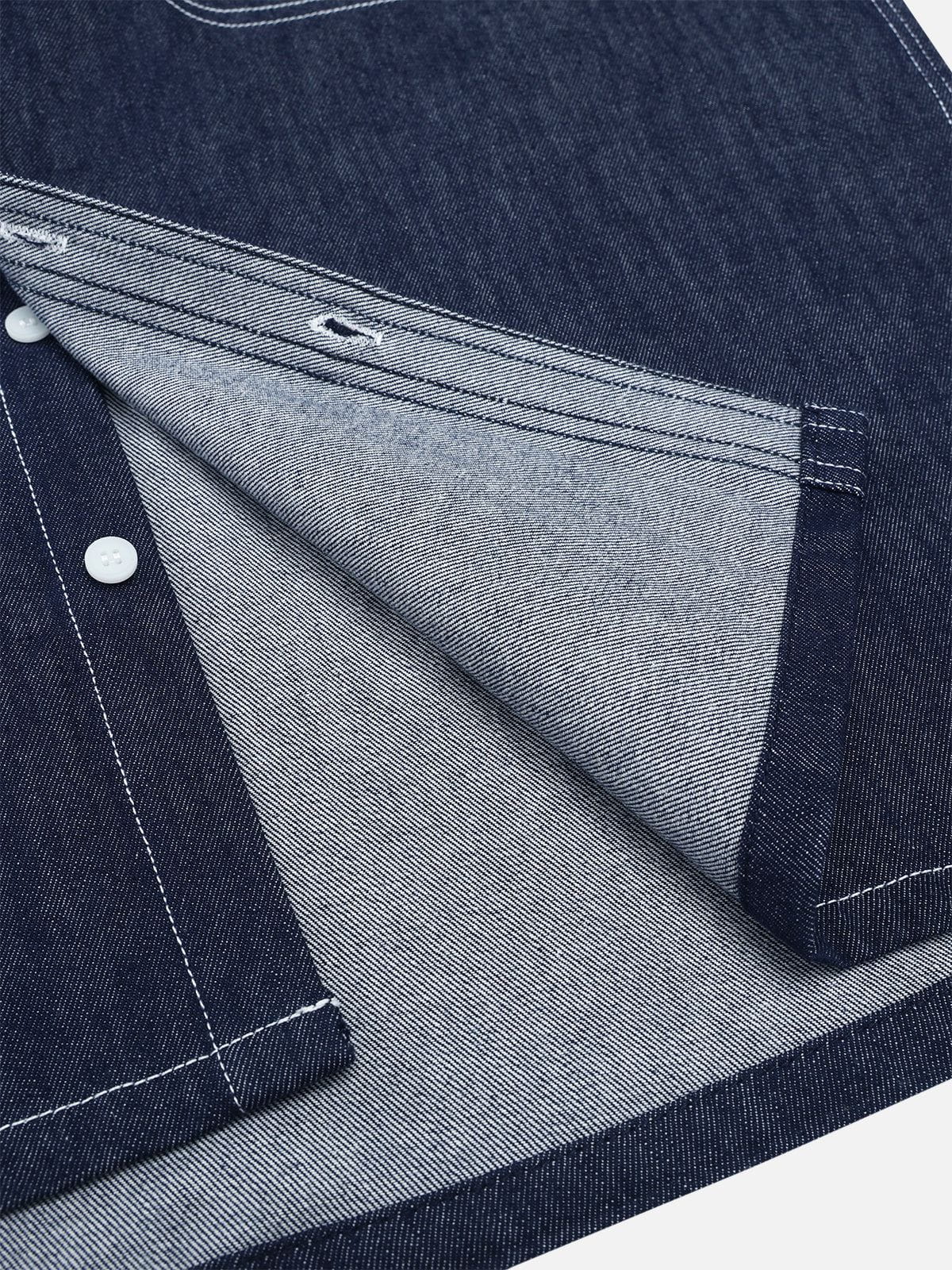 Pocket Denim Short Sleeve Shirt