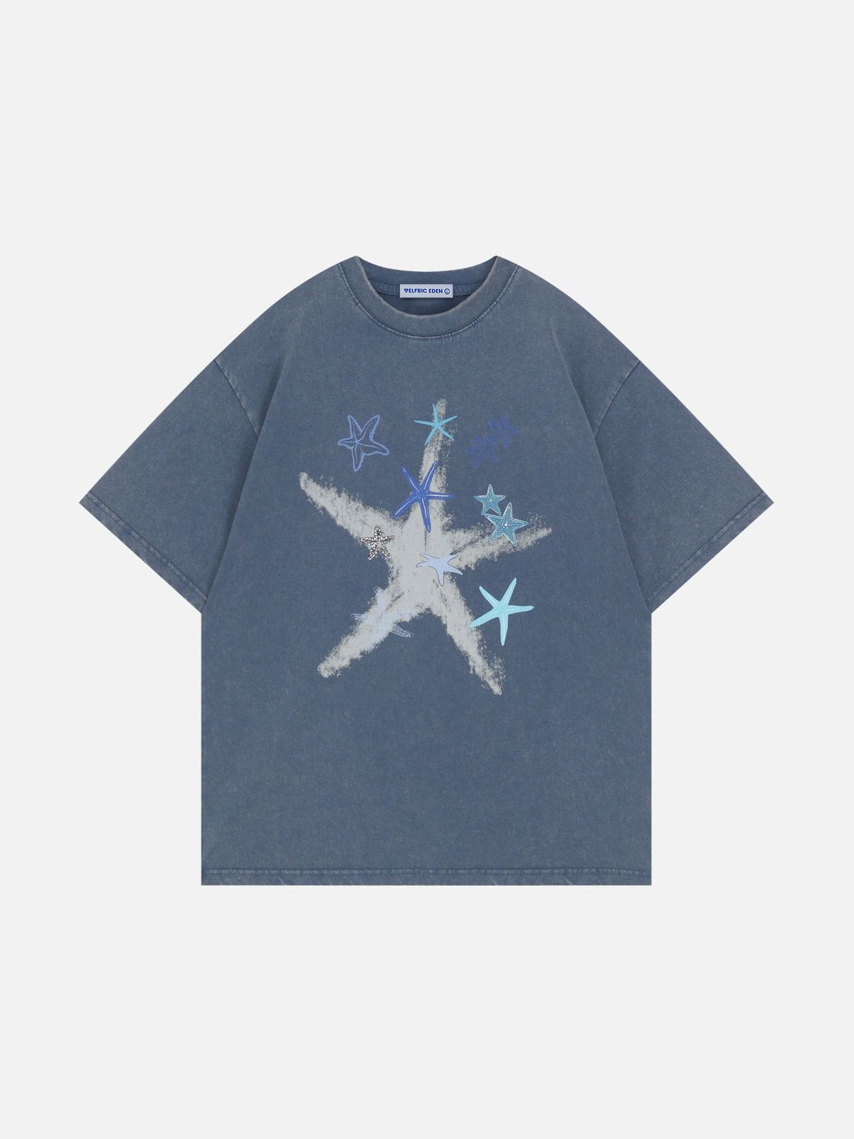 Starfish Print Washed Tee
