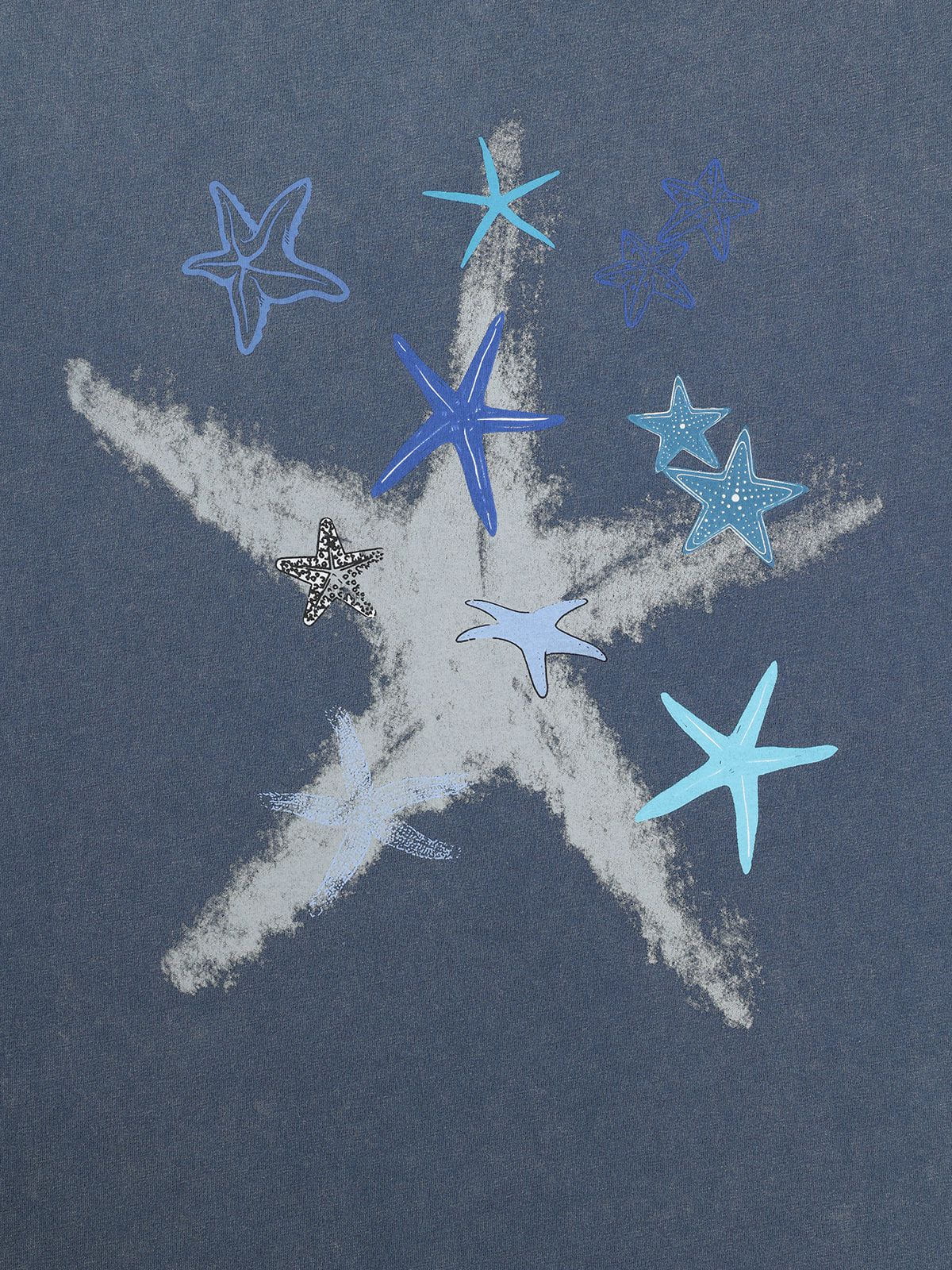 Starfish Print Washed Tee