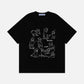 Line Cartoon Dog Tee