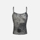 Denim Print Cami Top