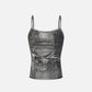 Denim Print Cami Top