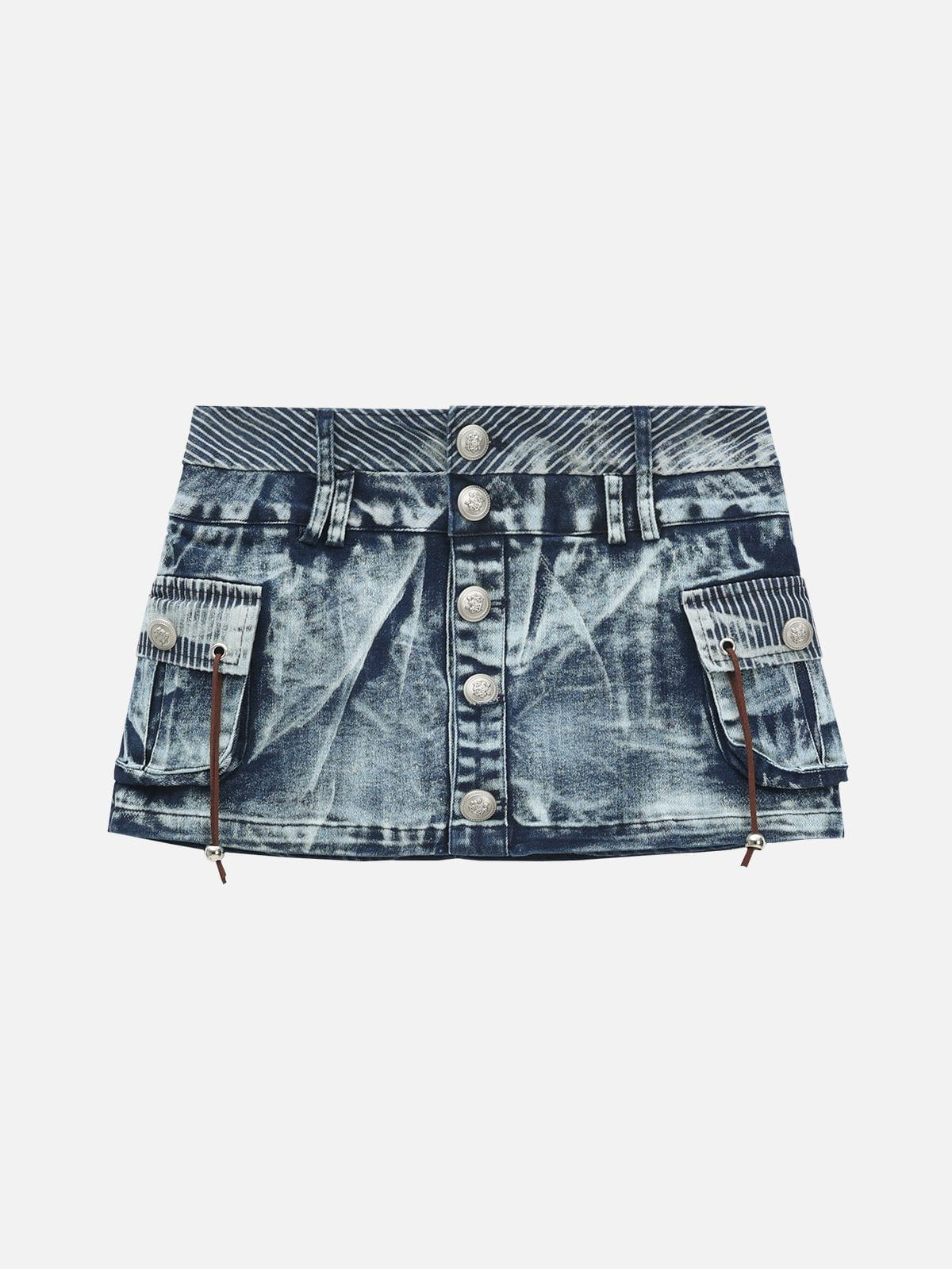 Heavy Washed Denim Skirt