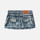 Heavy Washed Denim Skirt