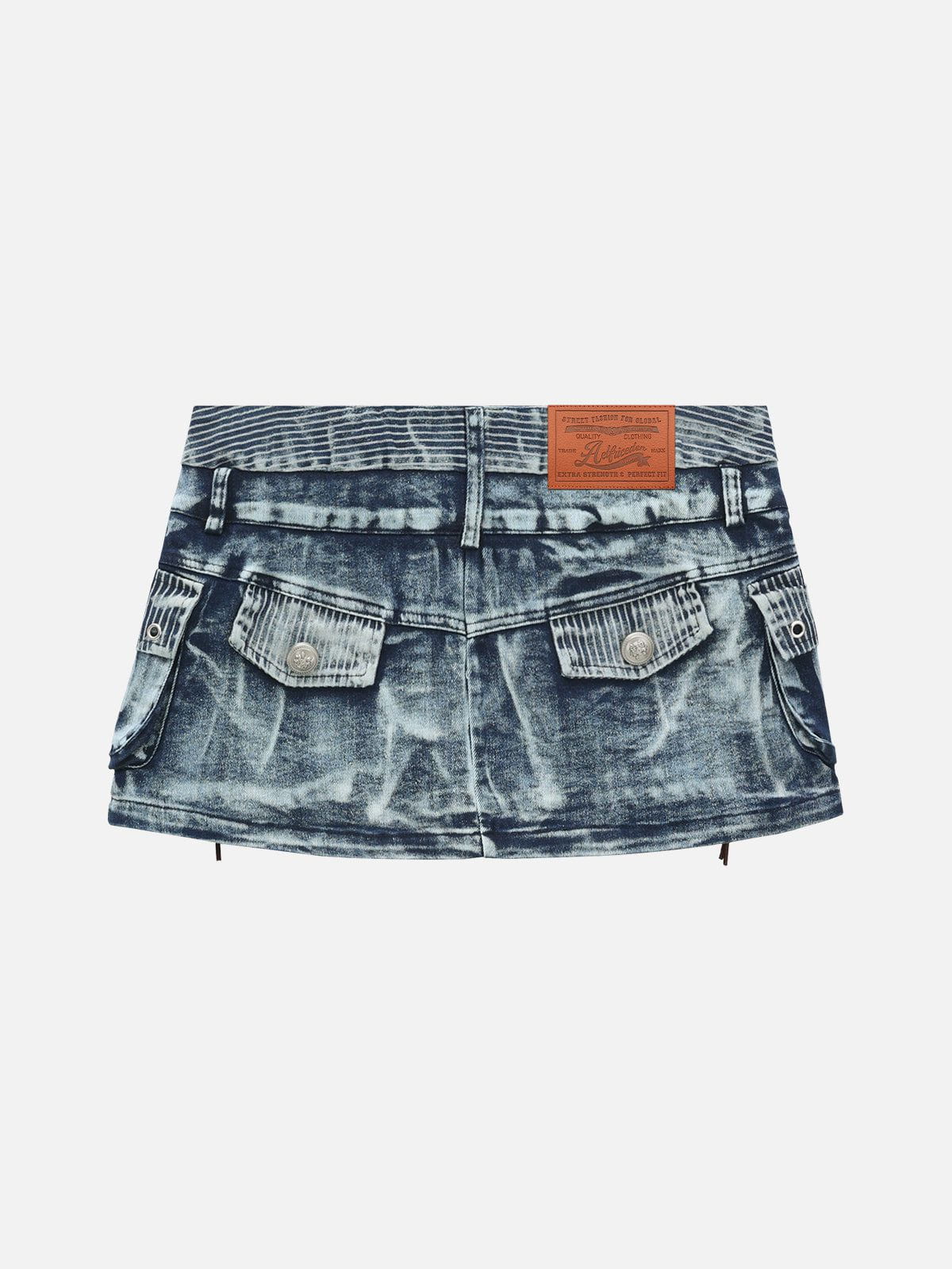 Heavy Washed Denim Skirt
