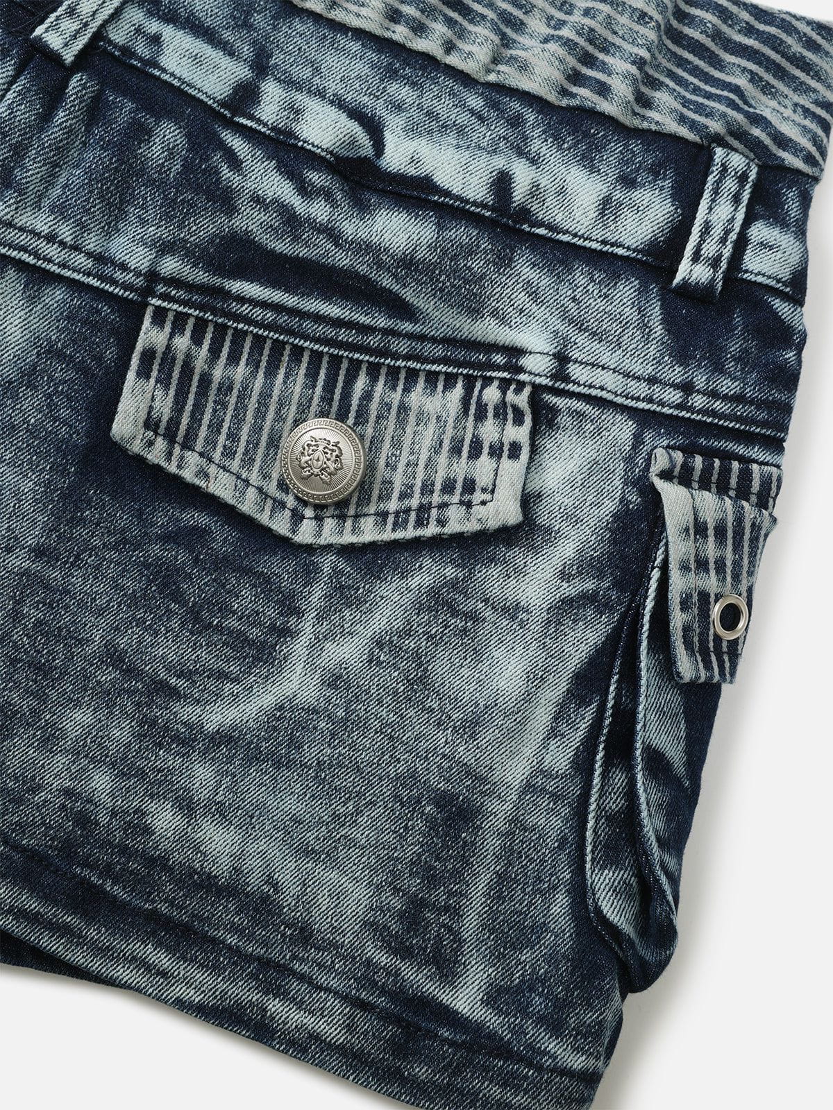 Heavy Washed Denim Skirt