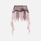 Irregular Plaid Patchwork Skirt