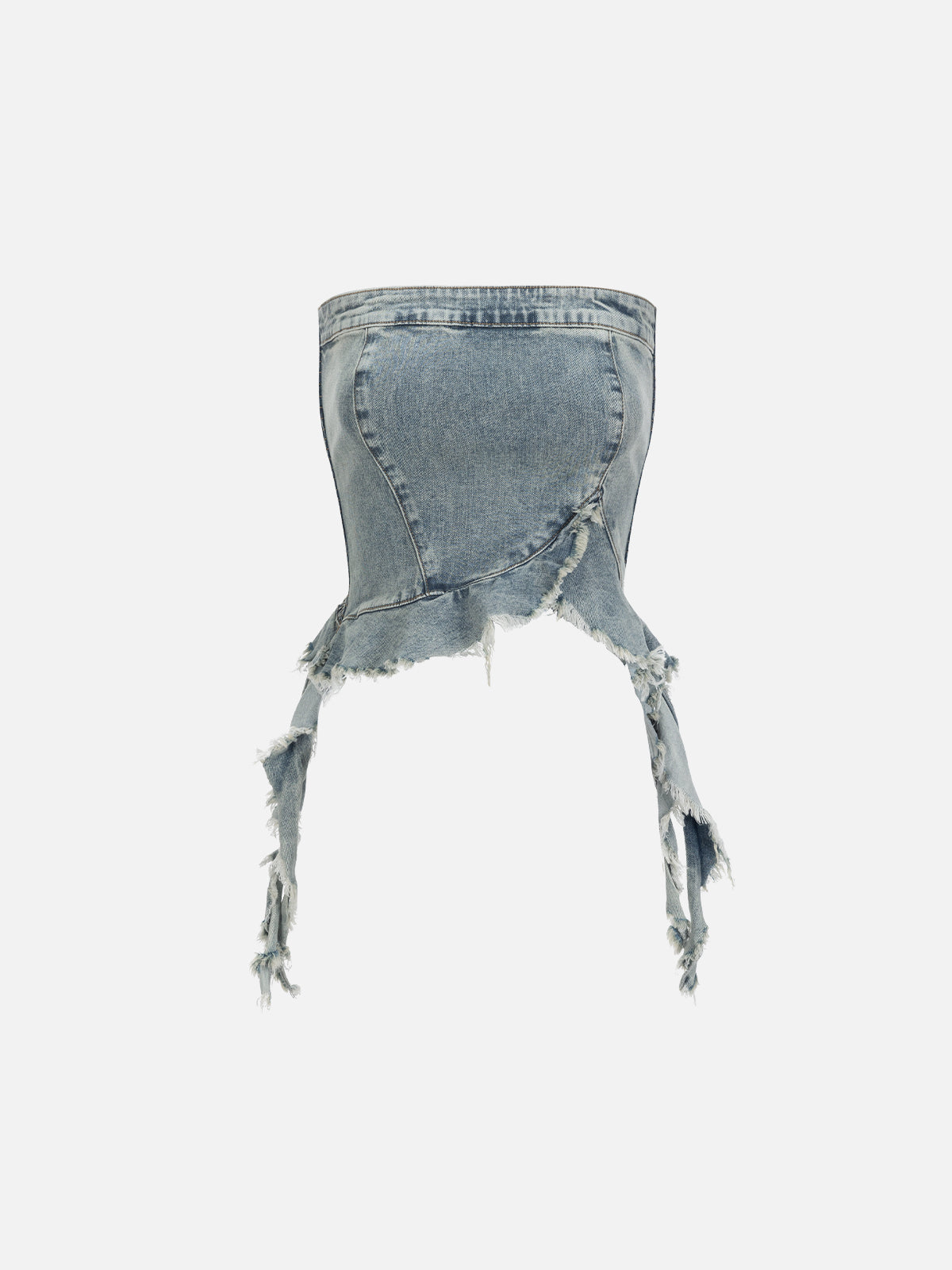 Fringe Hem Denim Tank Top