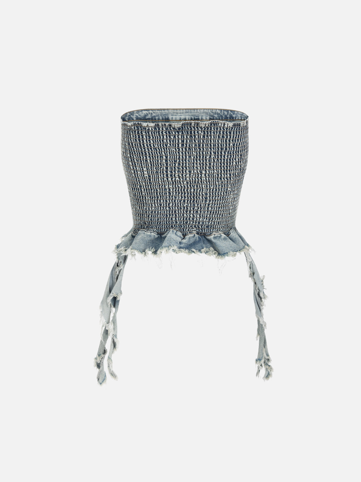 Fringe Hem Denim Tank Top