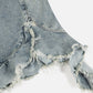 Fringe Hem Denim Tank Top