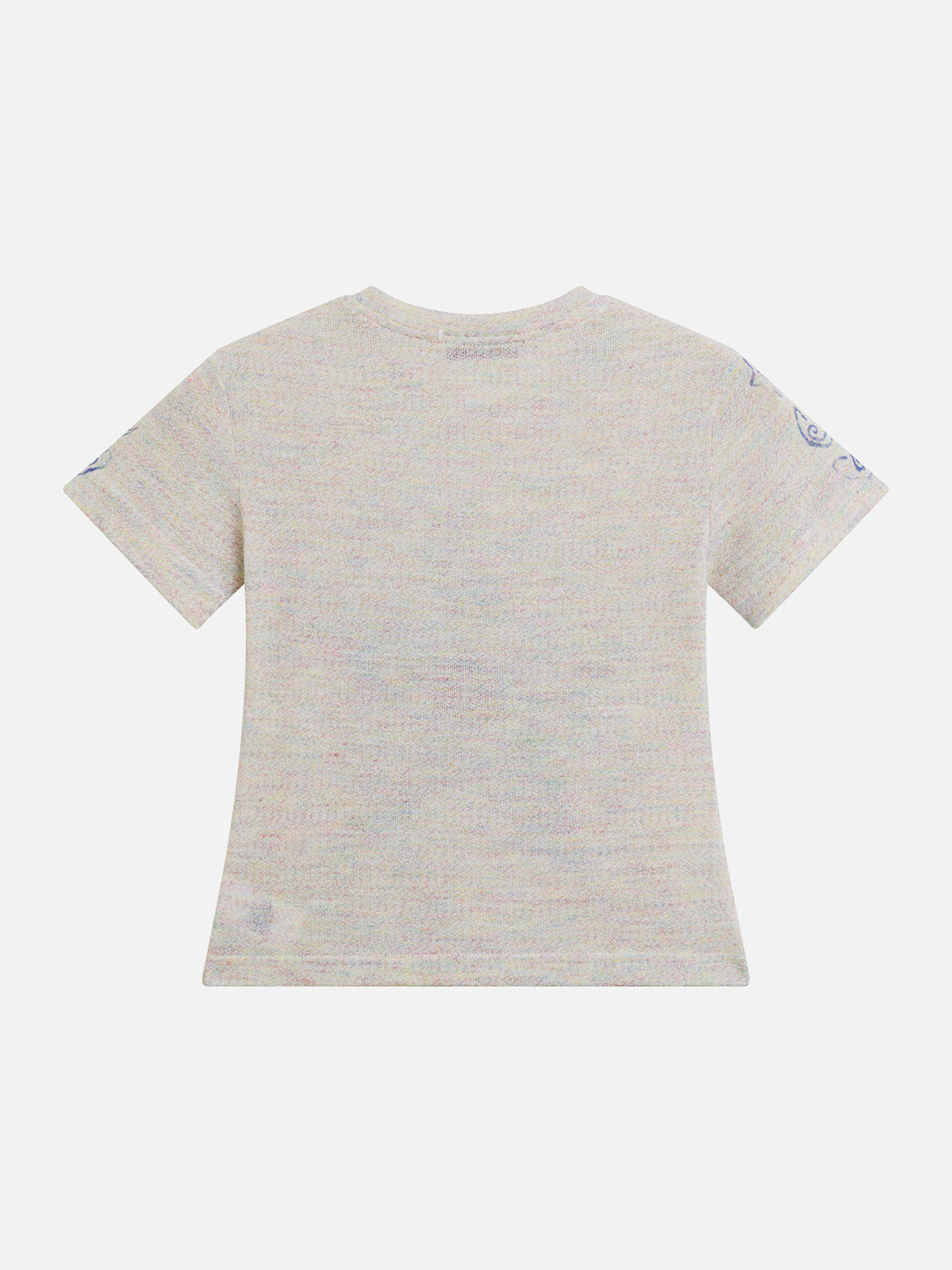 Print Cropped Knit Tee