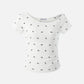 Bow Oblique Shoulder Tee
