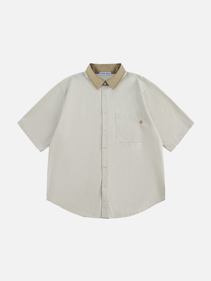 Basic Oversized Short Sleeve Shirt