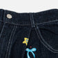 Cartoon Sticker Print Baggy Longline Jorts