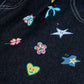 Cartoon Sticker Print Baggy Longline Jorts