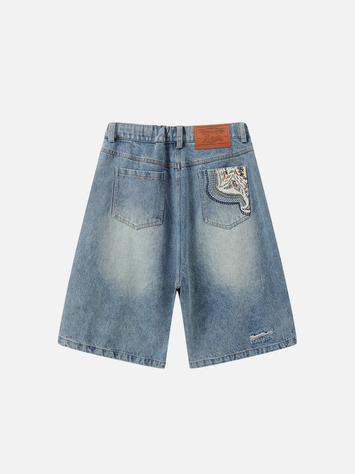 Applique Embroidery Longline Jorts