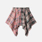 Tie Dye Plaid Skirt