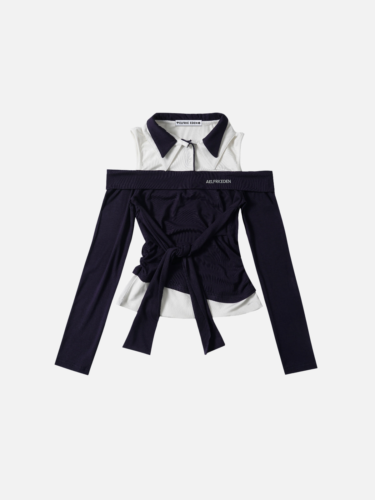 Patchwork Two Layer Long Sleeve Tee