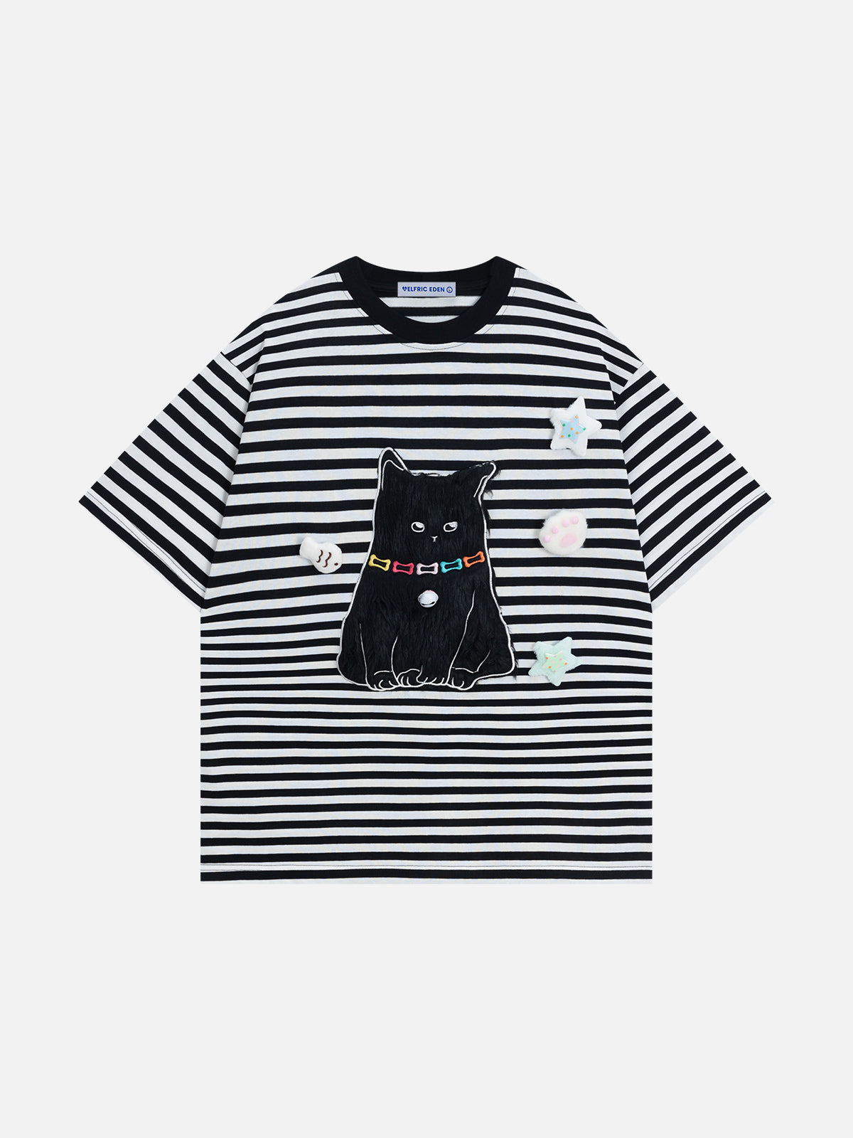 Applique Embroidery Cat Tee