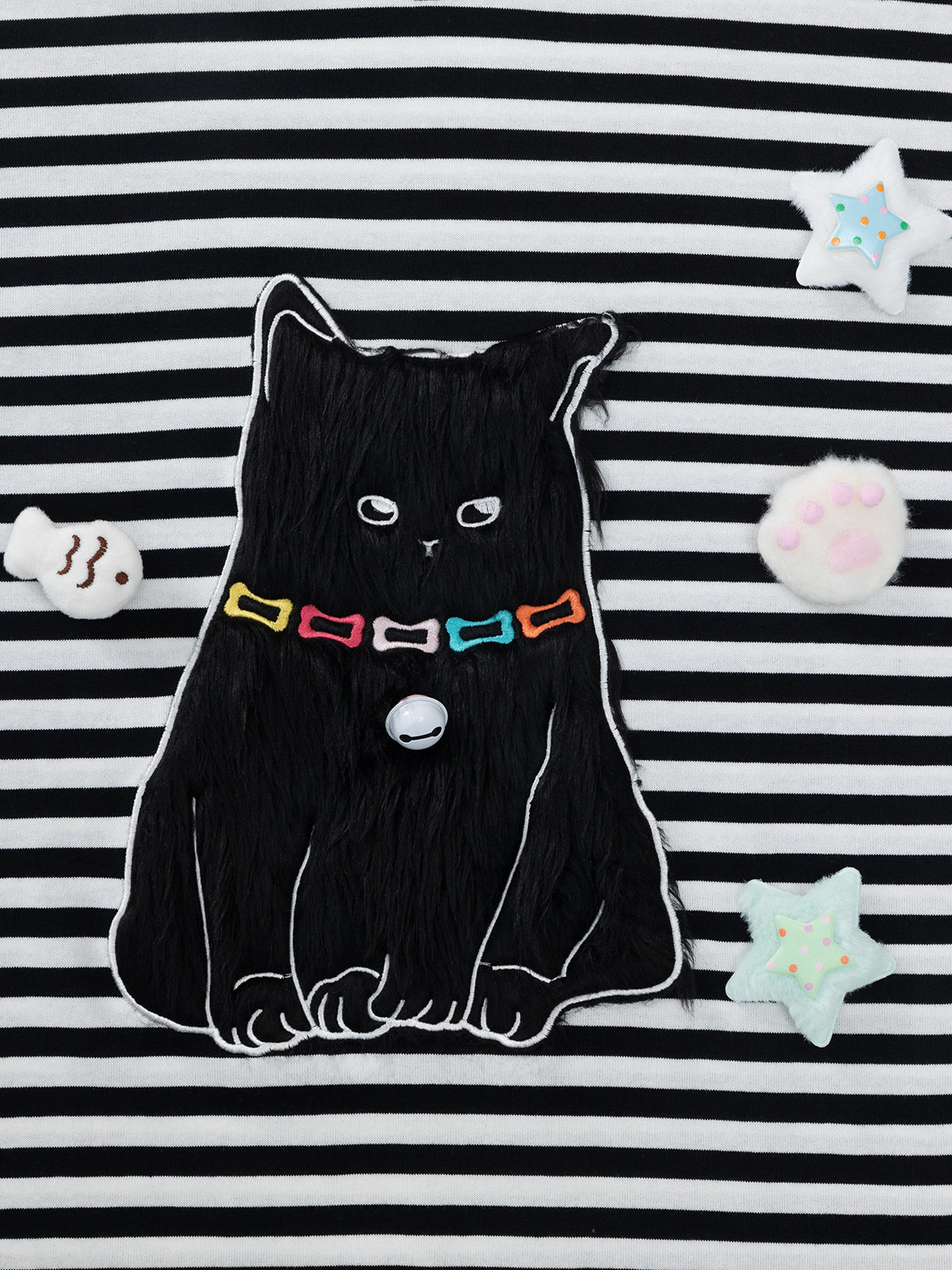Applique Embroidery Cat Tee