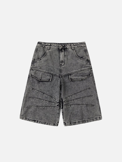 Wrinkle Washed Longline Jorts