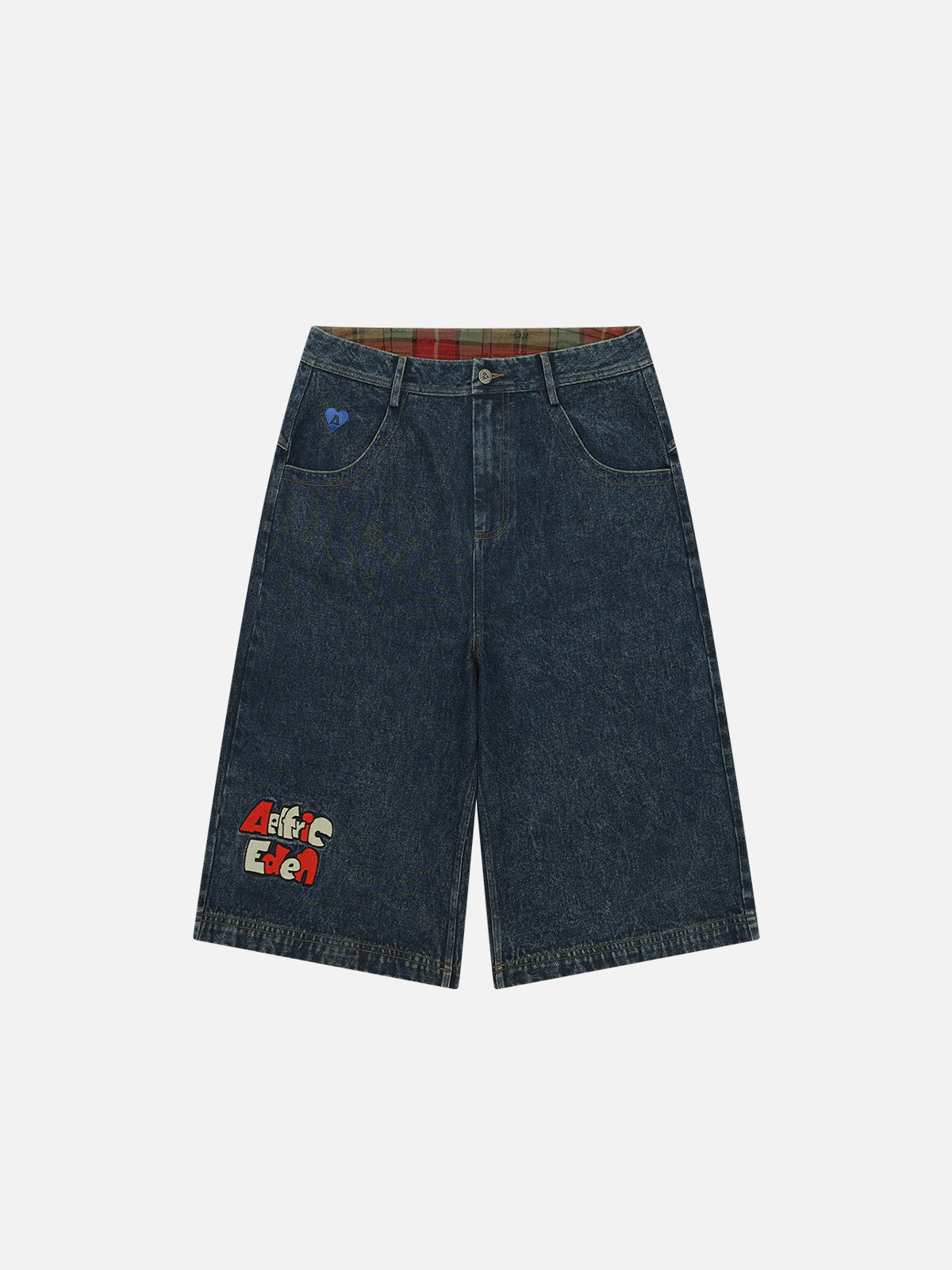 Plaid Star Longline Jorts