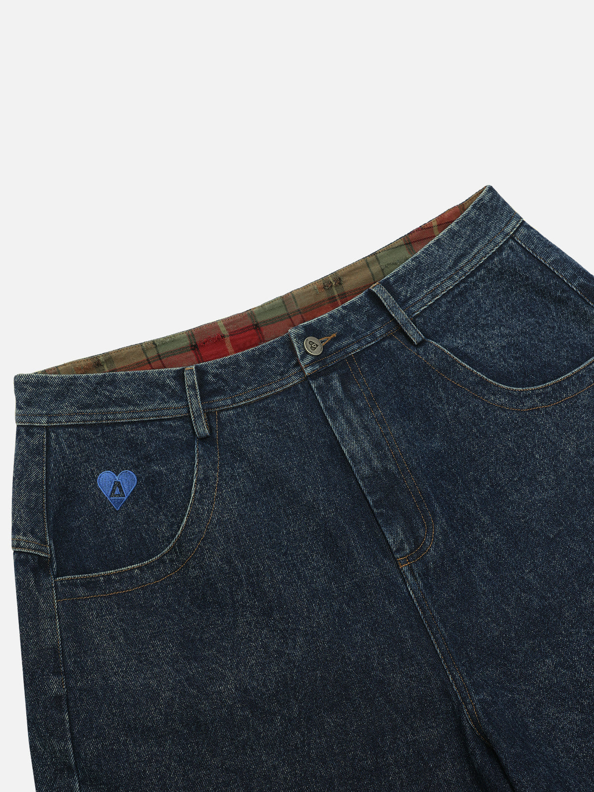 Plaid Star Longline Jorts