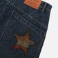 Plaid Star Longline Jorts