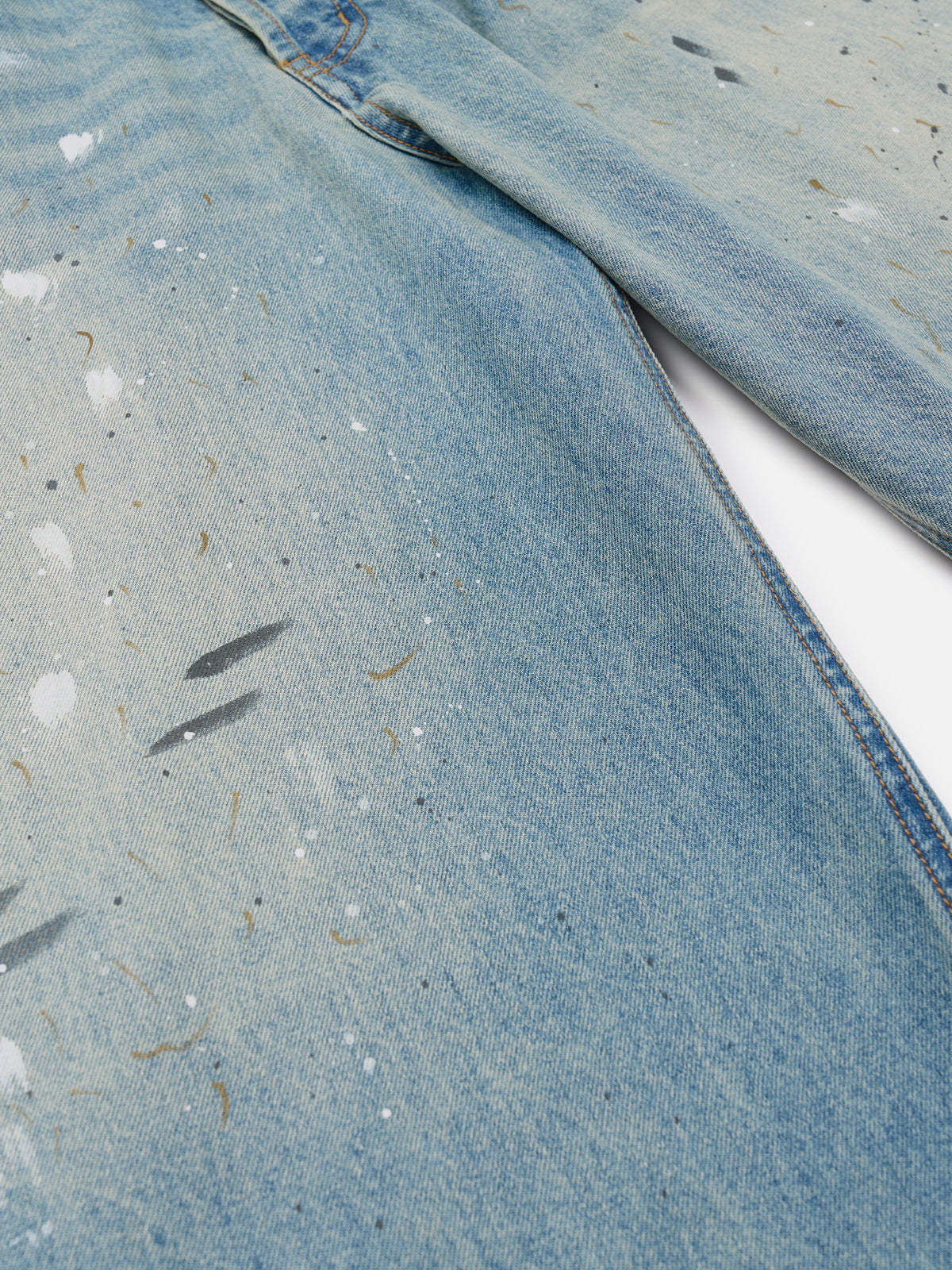 Splash-Ink Washed Longline Jorts