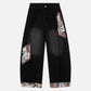 Patchwork Super Baggy Barrel Jeans