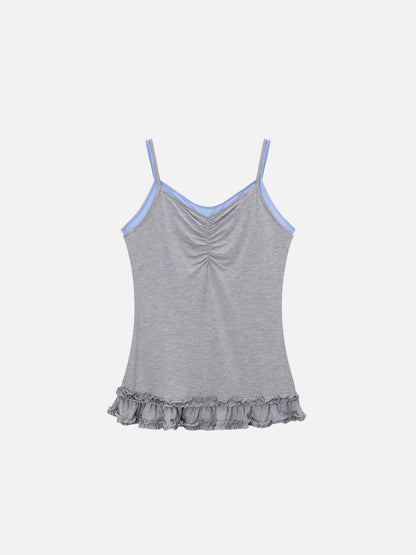 Two Layer Wrinkle Cami Top