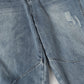 Washed Distressed Longline Barrel Jorts