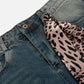 Leopard Kerchief Super Baggy Barrel Jeans