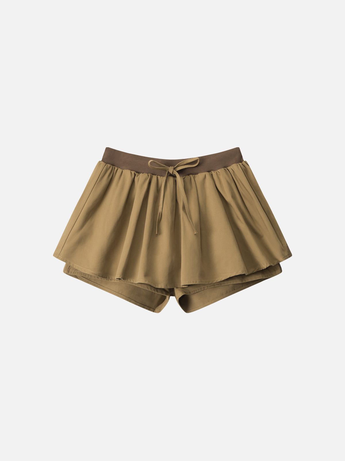 Solid Drawstring Skirt
