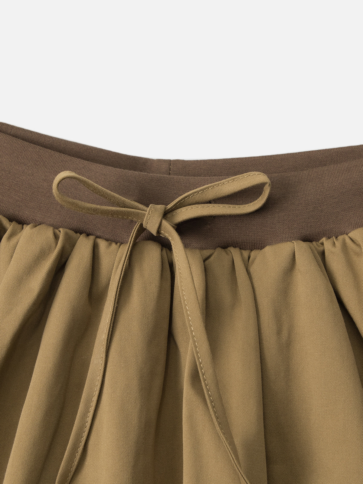 Solid Drawstring Skirt