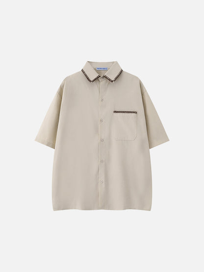Embroidery Short Sleeve Shirt