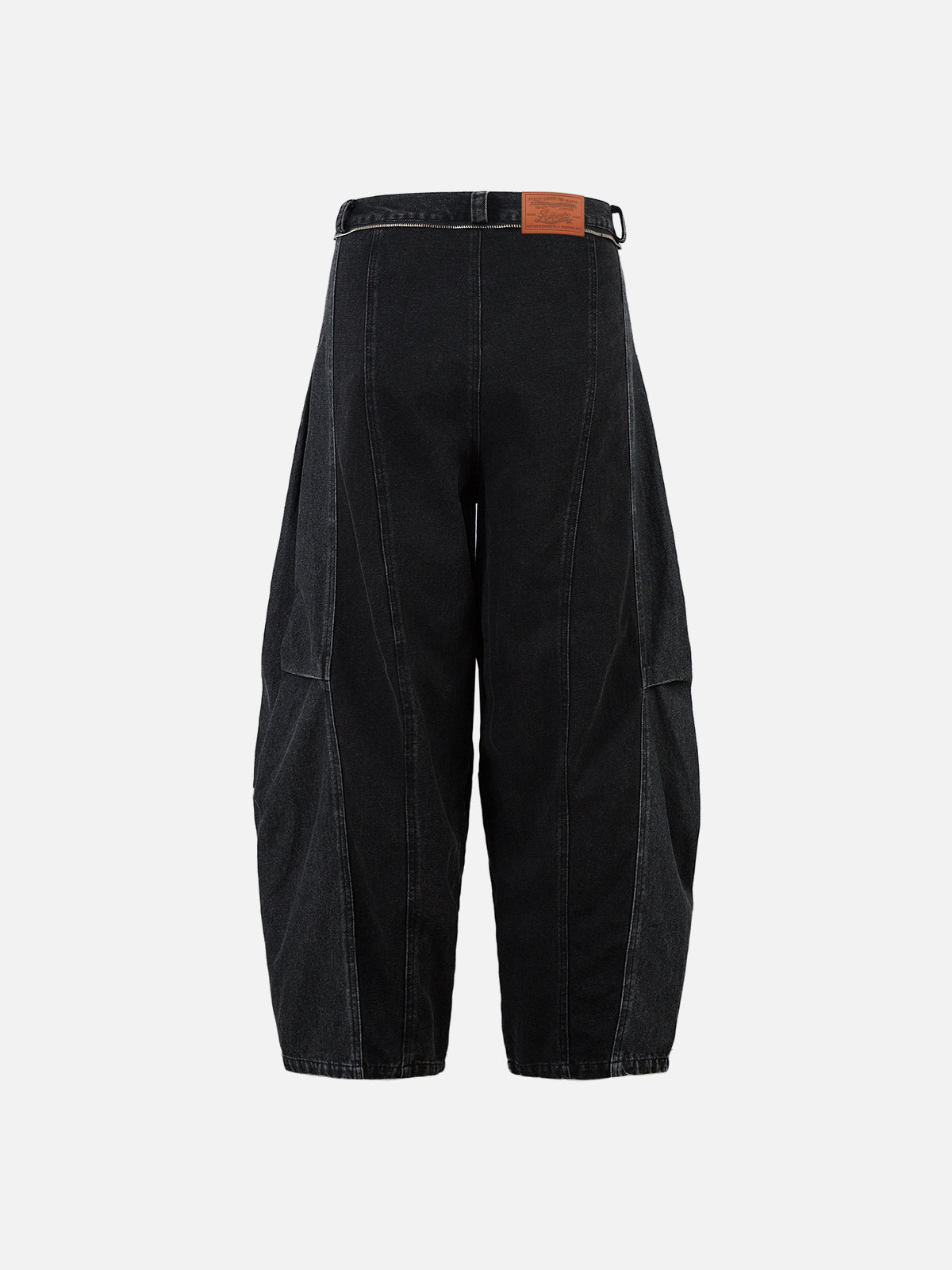 Plaid Baggy Barrel Jeans