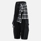 Plaid Baggy Barrel Jeans