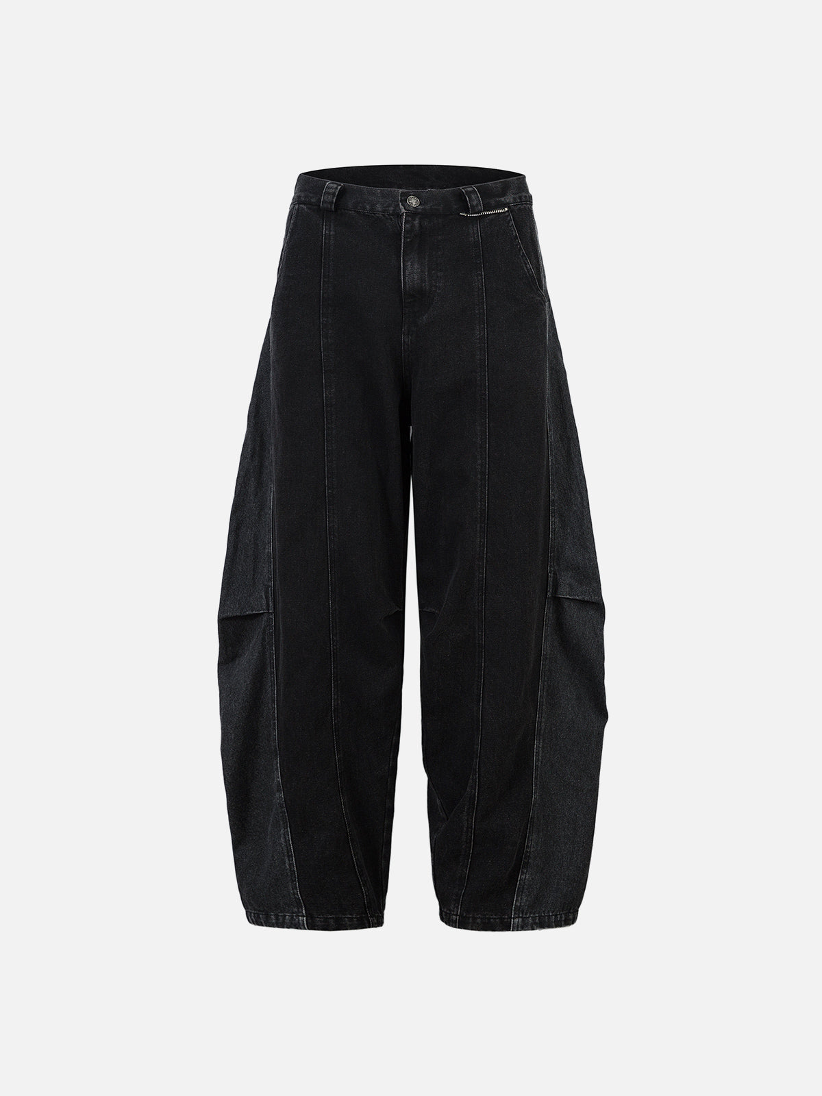 Plaid Baggy Barrel Jeans