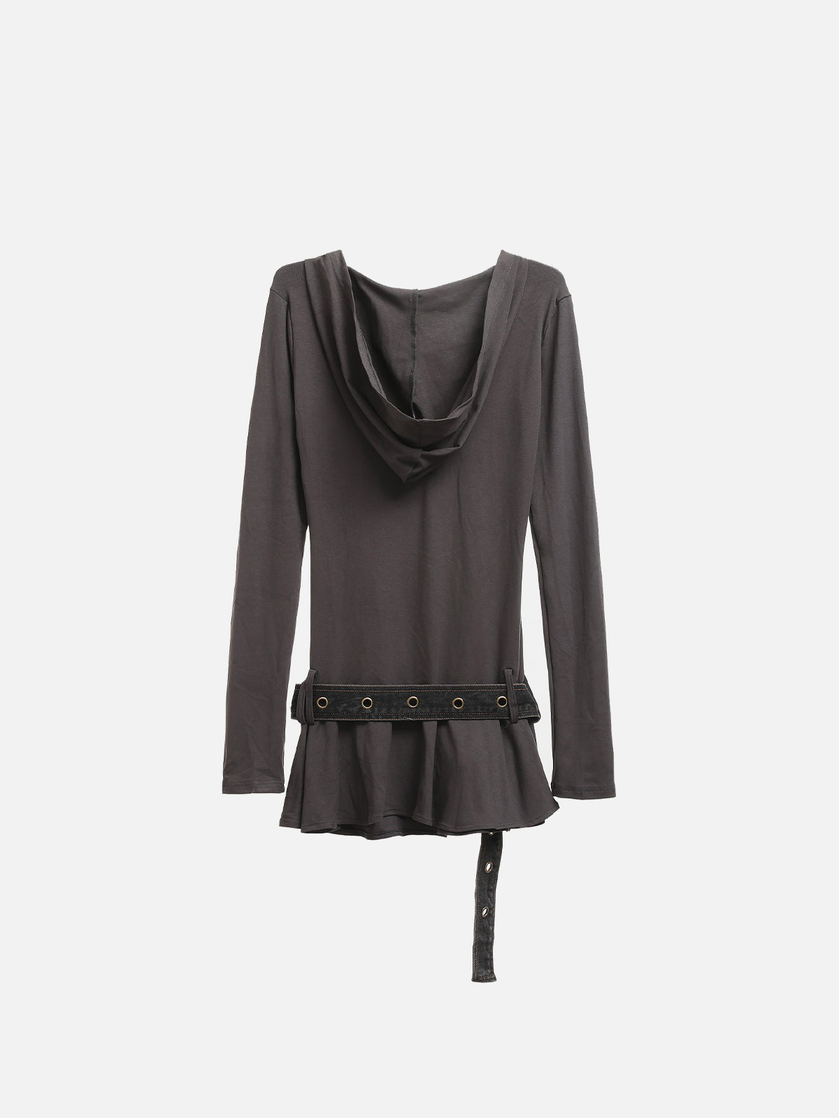 Belt Wshed Hooded Long Sleeve Tee