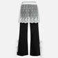 Lace Patchwork Bootcut Sweatpants