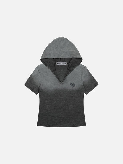 Gradient Washed Hooded Tee