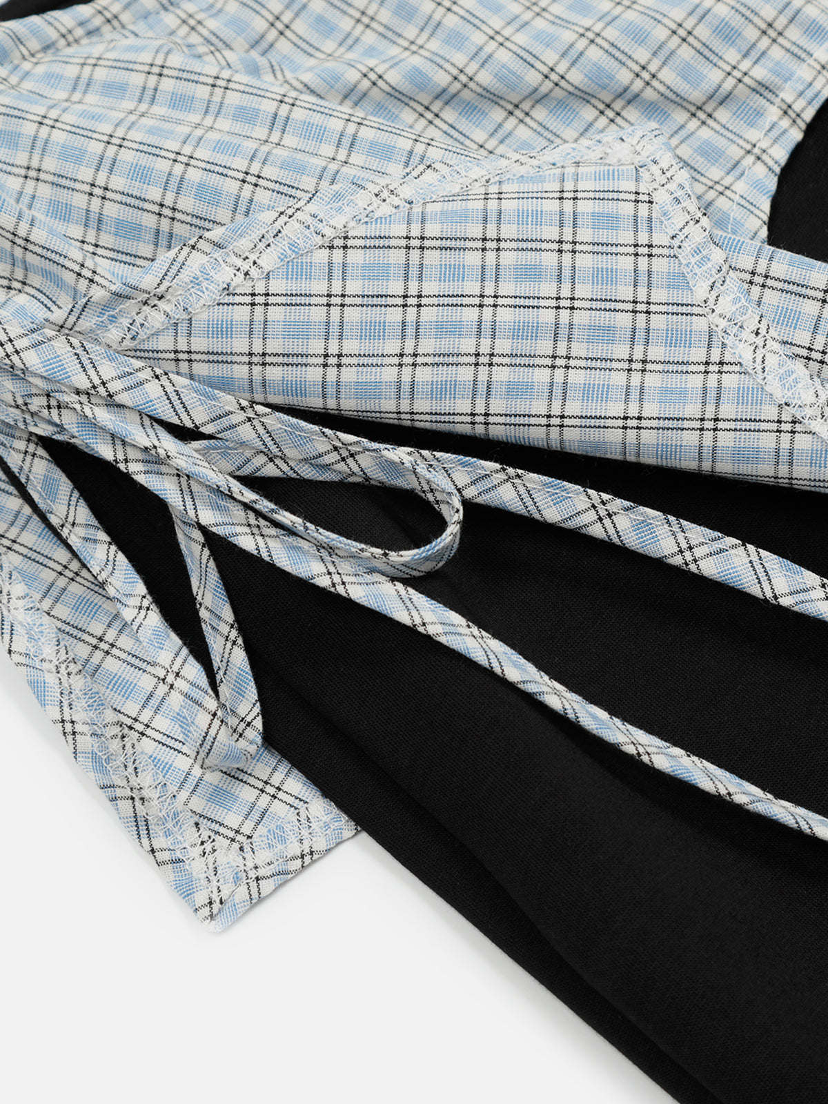 Plaid Patchwork Bootcut Sweatpants