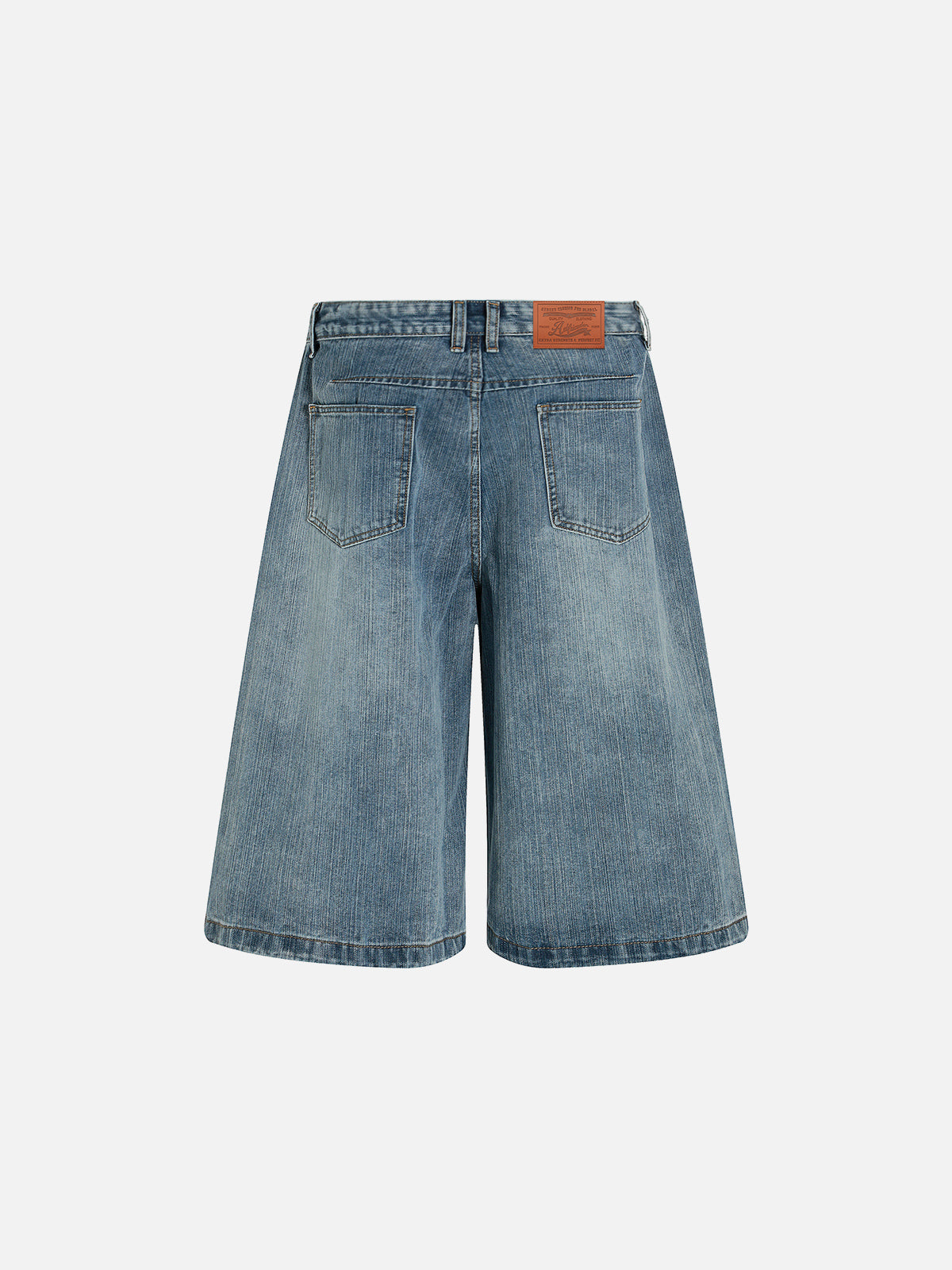 Flower Embroidery Longline Jorts